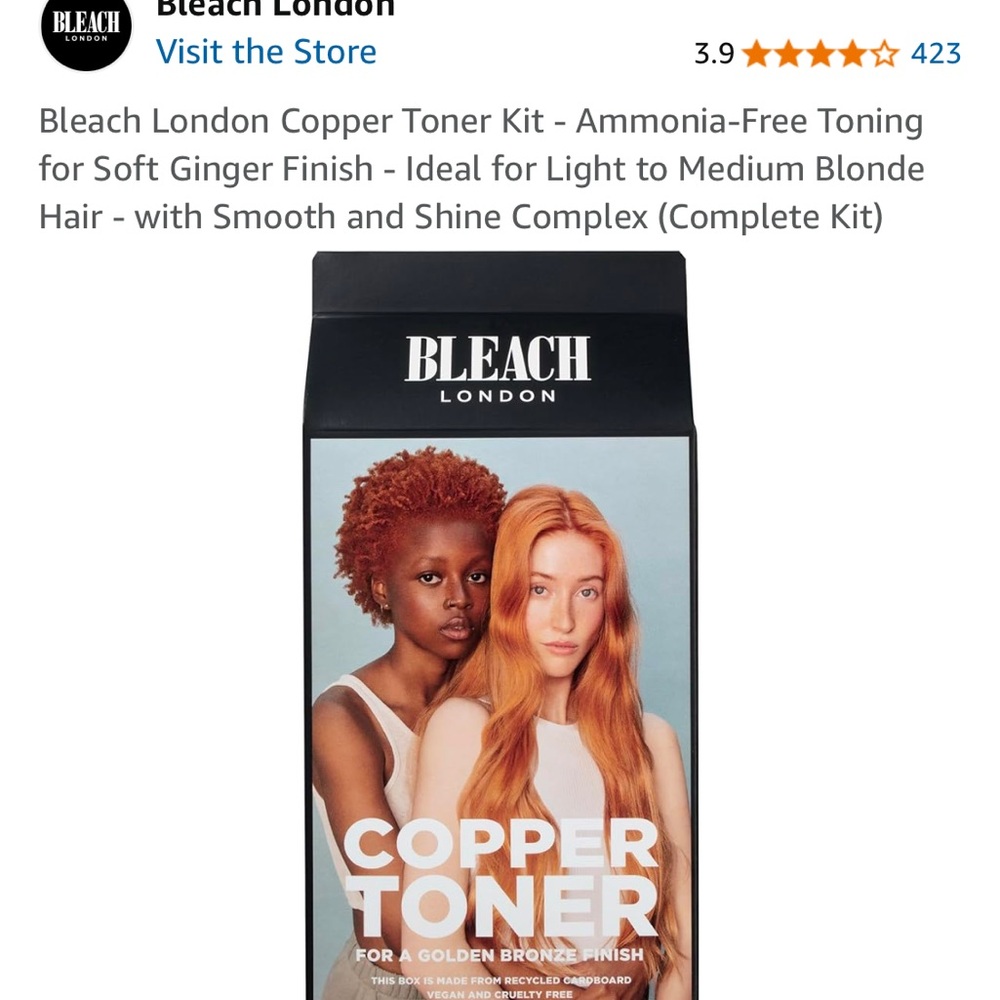 BLEACH  COPPER LONDON TONER